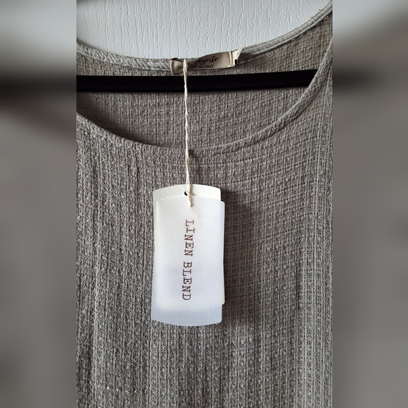 7 Agosto S Linen Sleeveless Prairie Maxi Dress Grunge Homemaker Open Knit Top - Picture 3 of 10